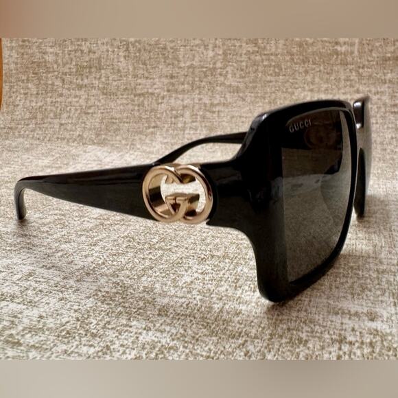 Gucci Black and Gold Sunglasses Luxury Eyewear #5. Offer - Picture 8 of 14